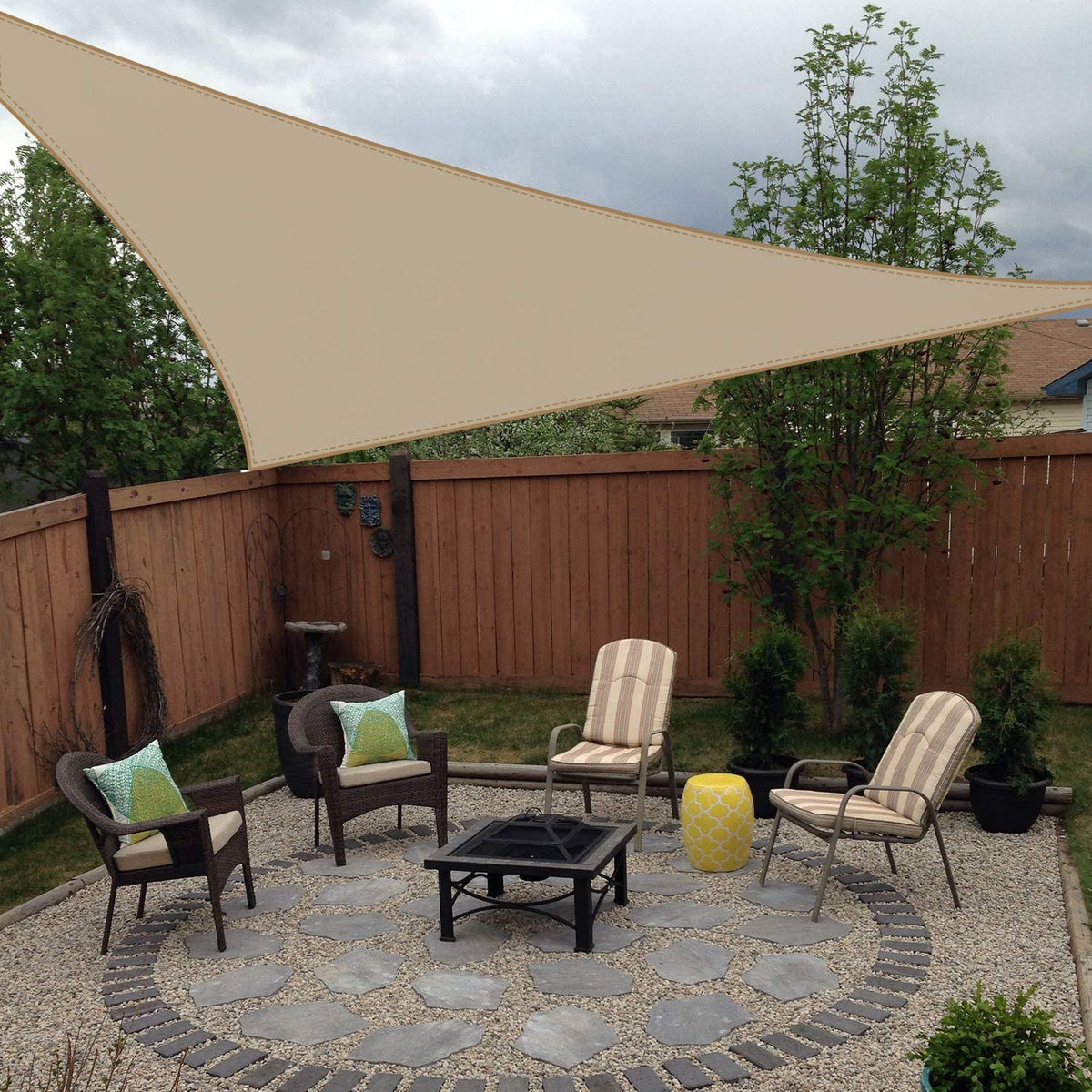 Large Size Sun Shade Sail Heavy Duty Durable Fabric Cloth Waterproof A –  KGORGE Store
