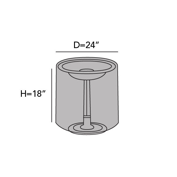 Outdoor Bird Bath Cover Patio Waterproof Bird Bath Well Cover