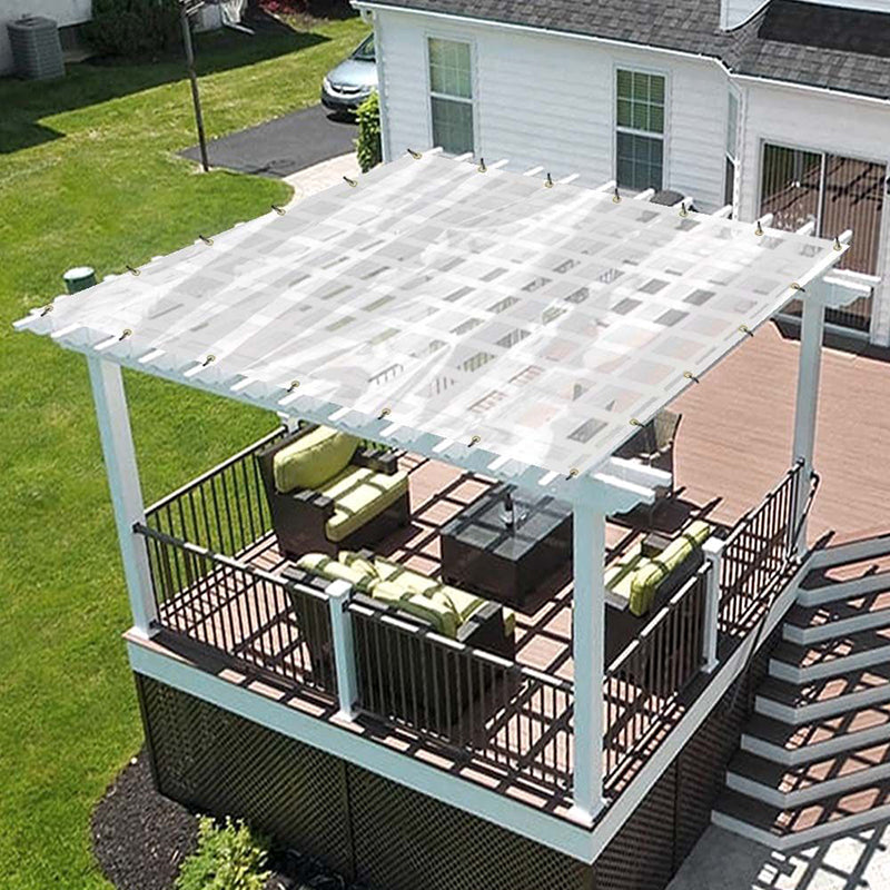 Outdoor Clear Tarps PVC Rain Cover for Patios, Porch, Screen Rooms, Ga