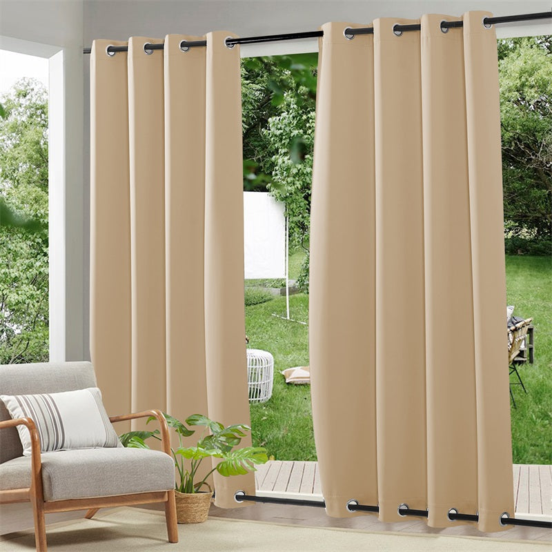 Patio Curtain Grommet Top and Bottom Waterproof Outdoor Curtains 1 Panel Store