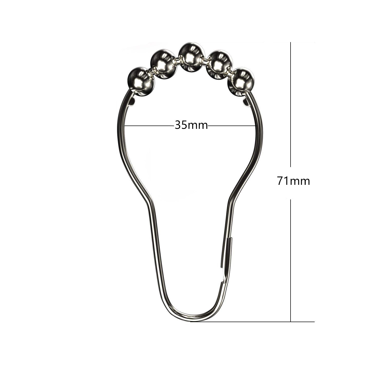Rustproof Metal Glide Curtain Rings for Bedroom/Bathroom Curtains Rods 10 Pcs KGORGE Store