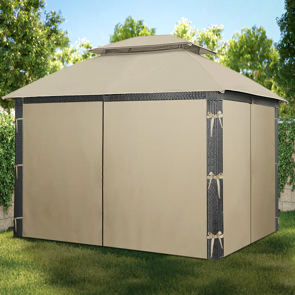 Waterproof Outdoor Canvas Curtain Side Panel Walls for Pergola, Porch