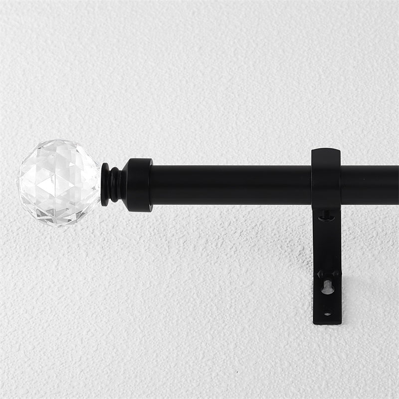 Exclusive Home Crystal Ball 36-in to 72-in Gold Iron Single Curtain Rod with Finials ER1013-06 3672 at Exclusive Home Crystal Ball 36-in to 72-in Gold Iron Single Curtain Rod with Finials ER1013-06 3672 at