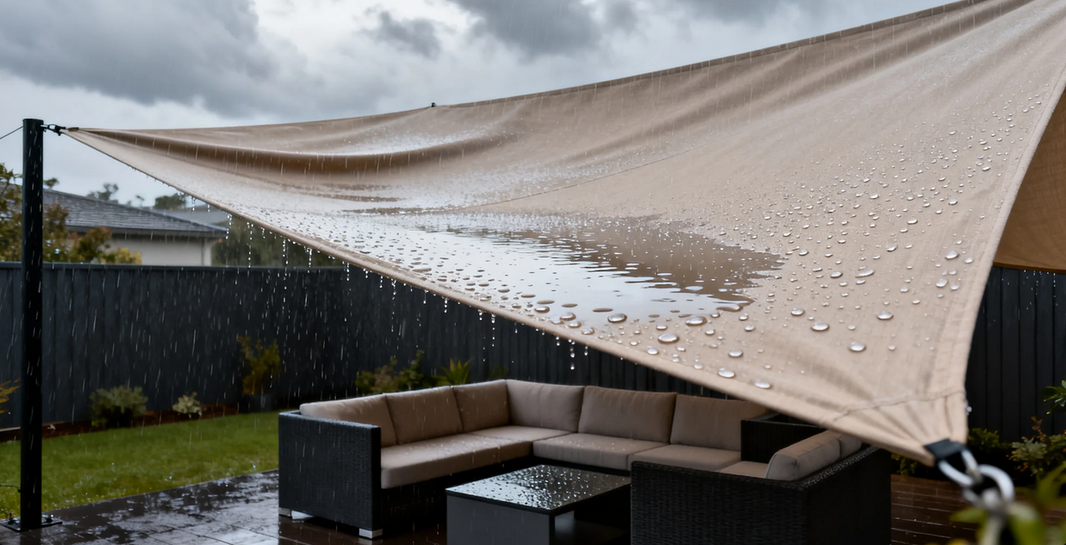 How to Stop Water Pooling on Shade Sail