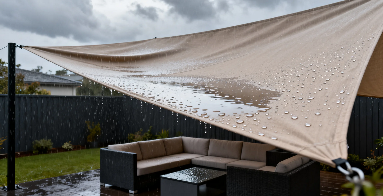 How to Stop Water Pooling on Shade Sail