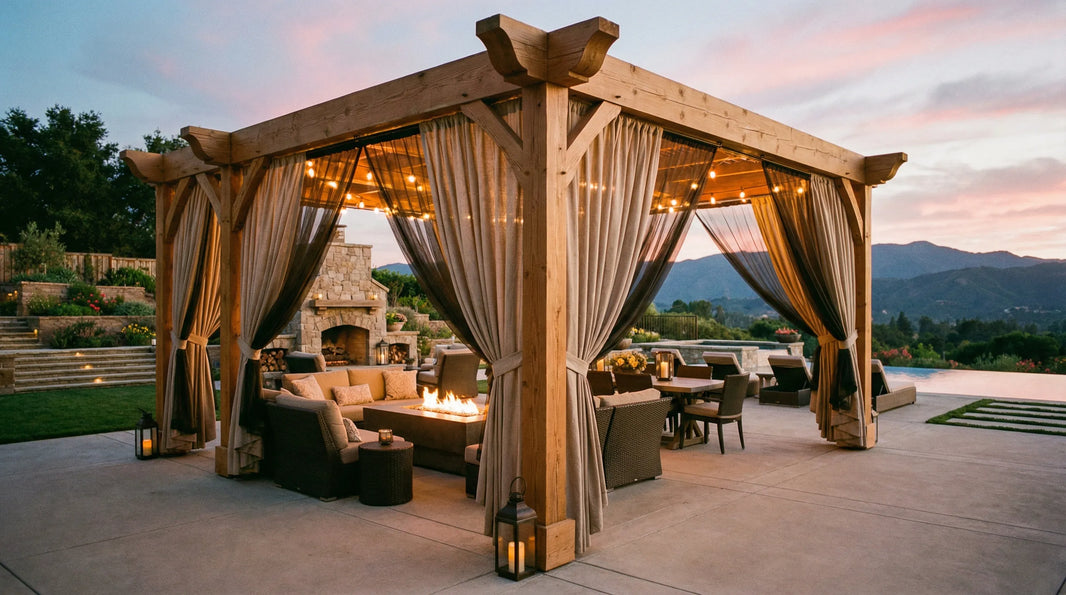 Layering
Outdoor Curtains with Mosquito Netting for Dual Protection