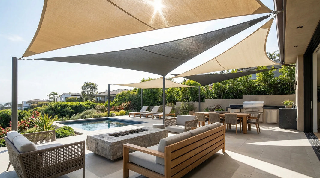 Design
Mistakes: One Giant Sun Shade Sail vs. Multiple Smaller
Sails