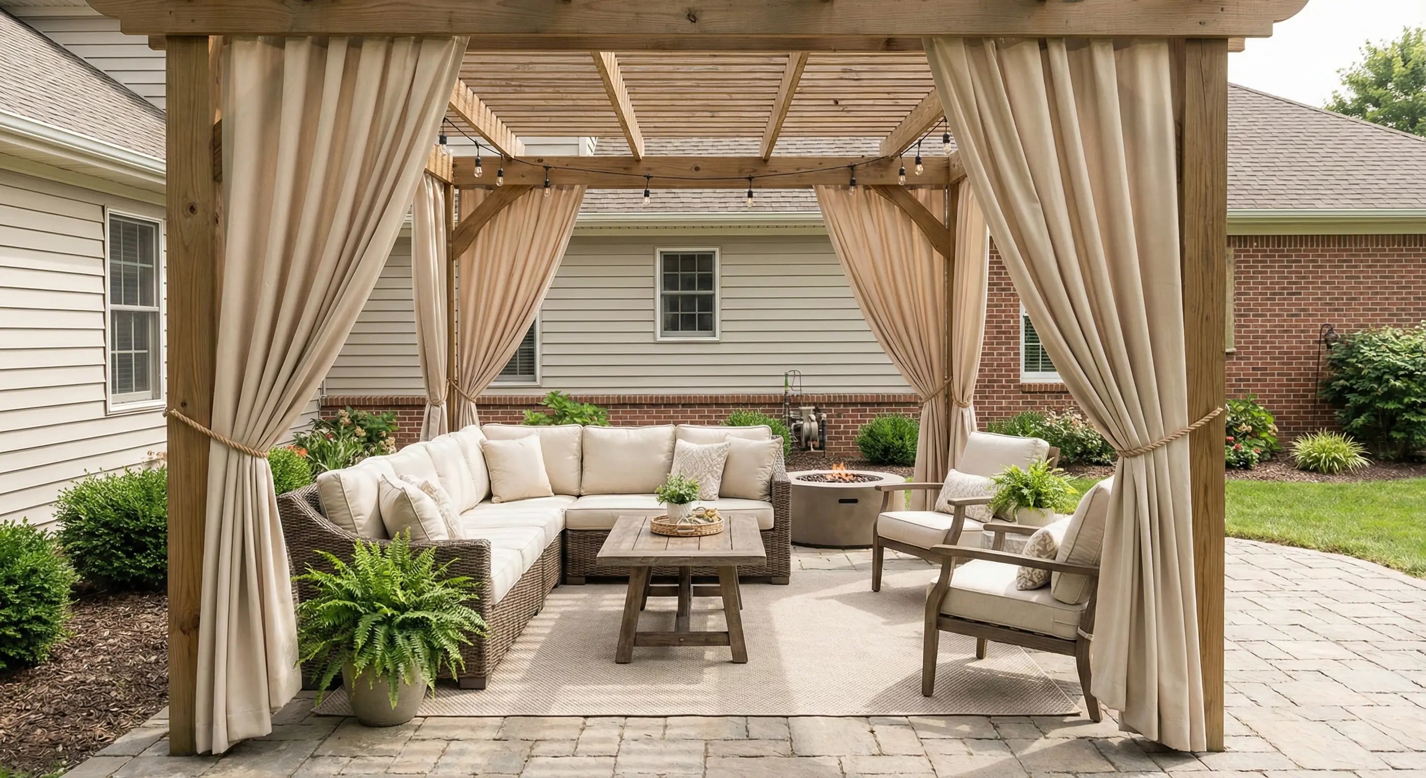 How to keep outdoor curtains from blowing in the wind