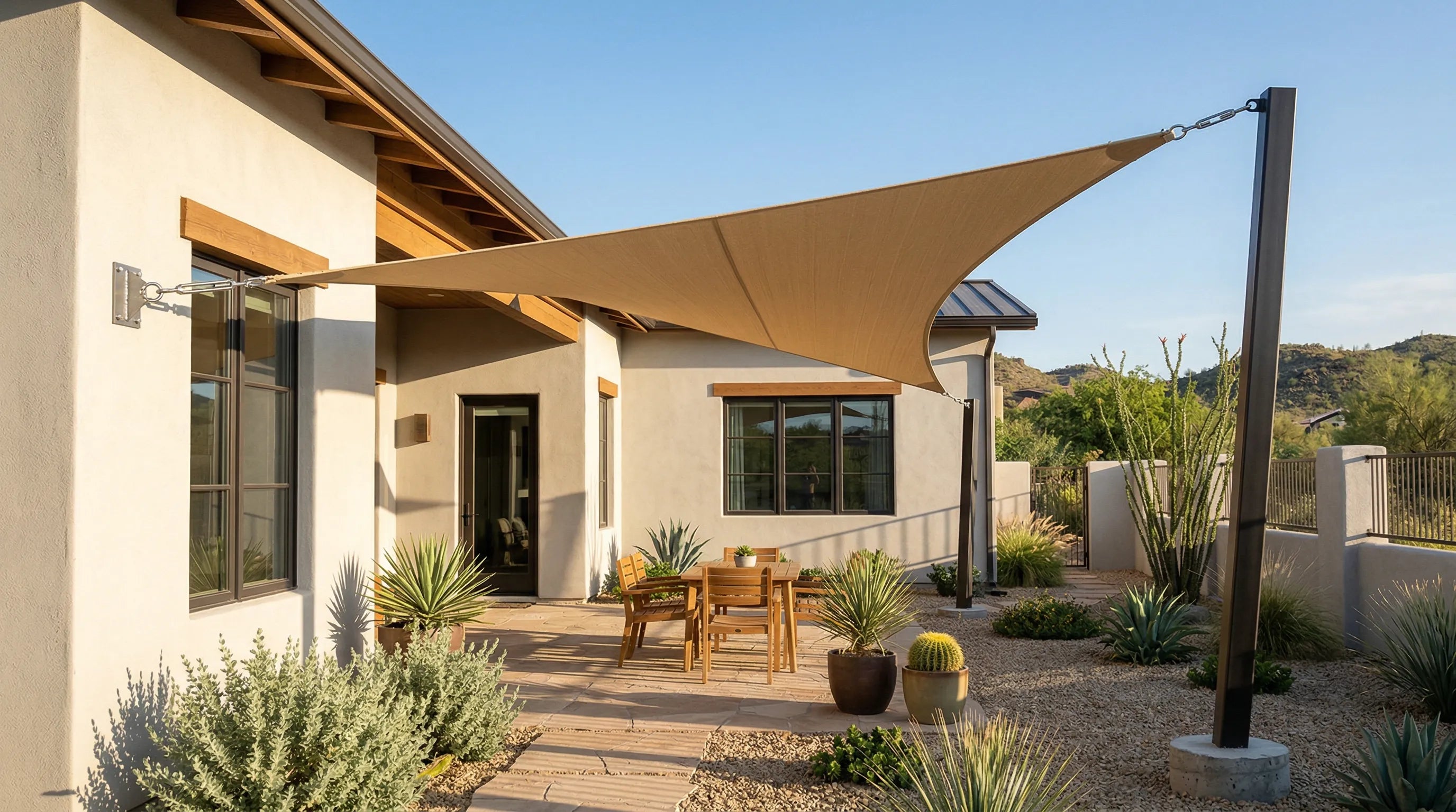 Can You Attach a Shade Sail to Stucco, Trees, or Roofs?