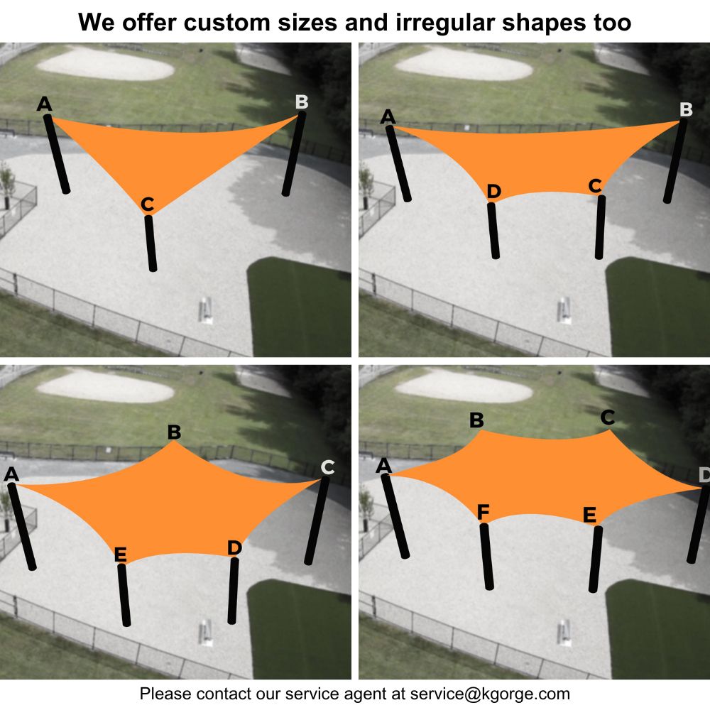 Outdoor Waterproof Sun Shade Sail Opaque Privacy Protection Canopy Rectangle UV Block for Garden