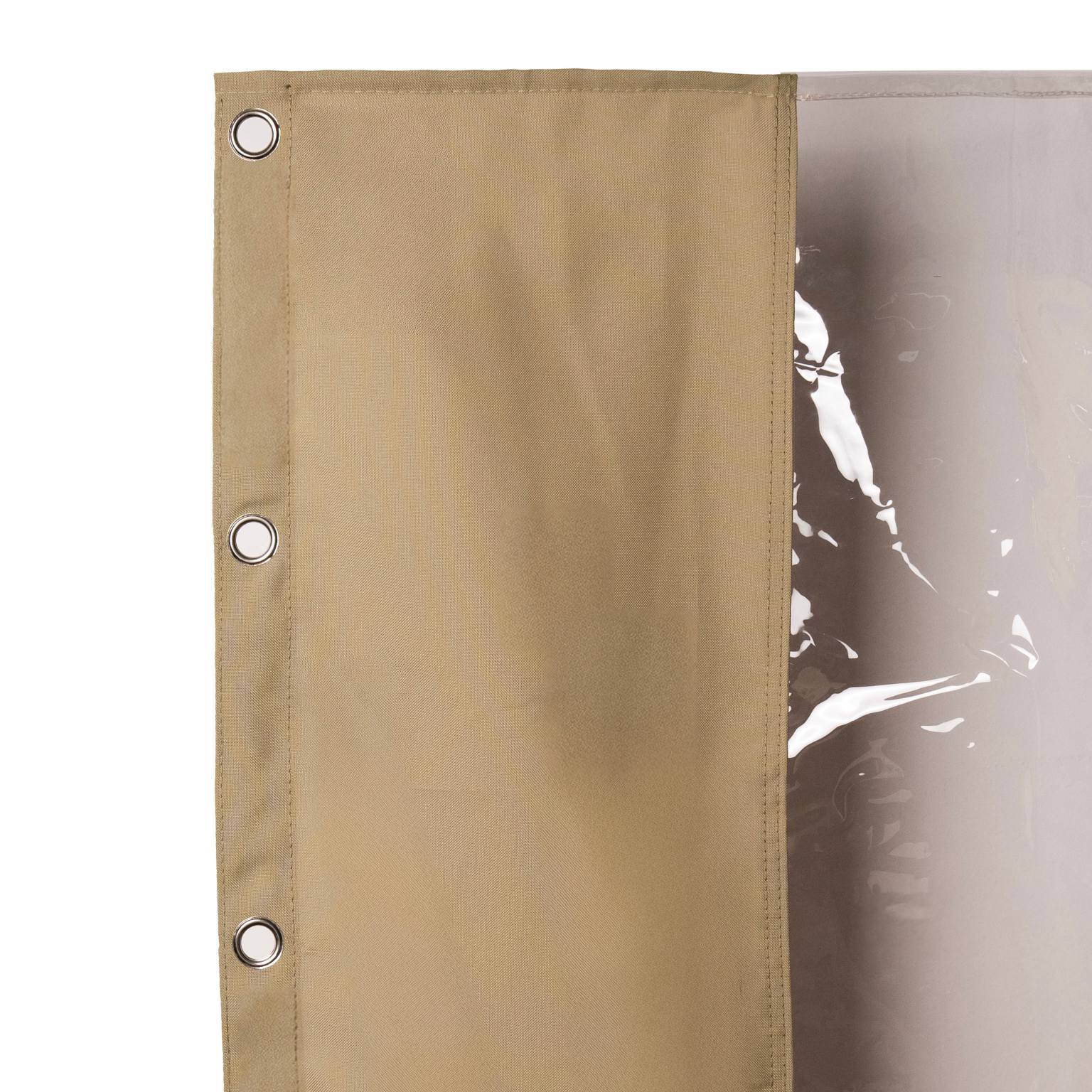 12mil Top & Bottom Grommet Canvas Curtain with PVC Panel for Insulation Patio Cover and Garage Door Insulation, 1 Panel