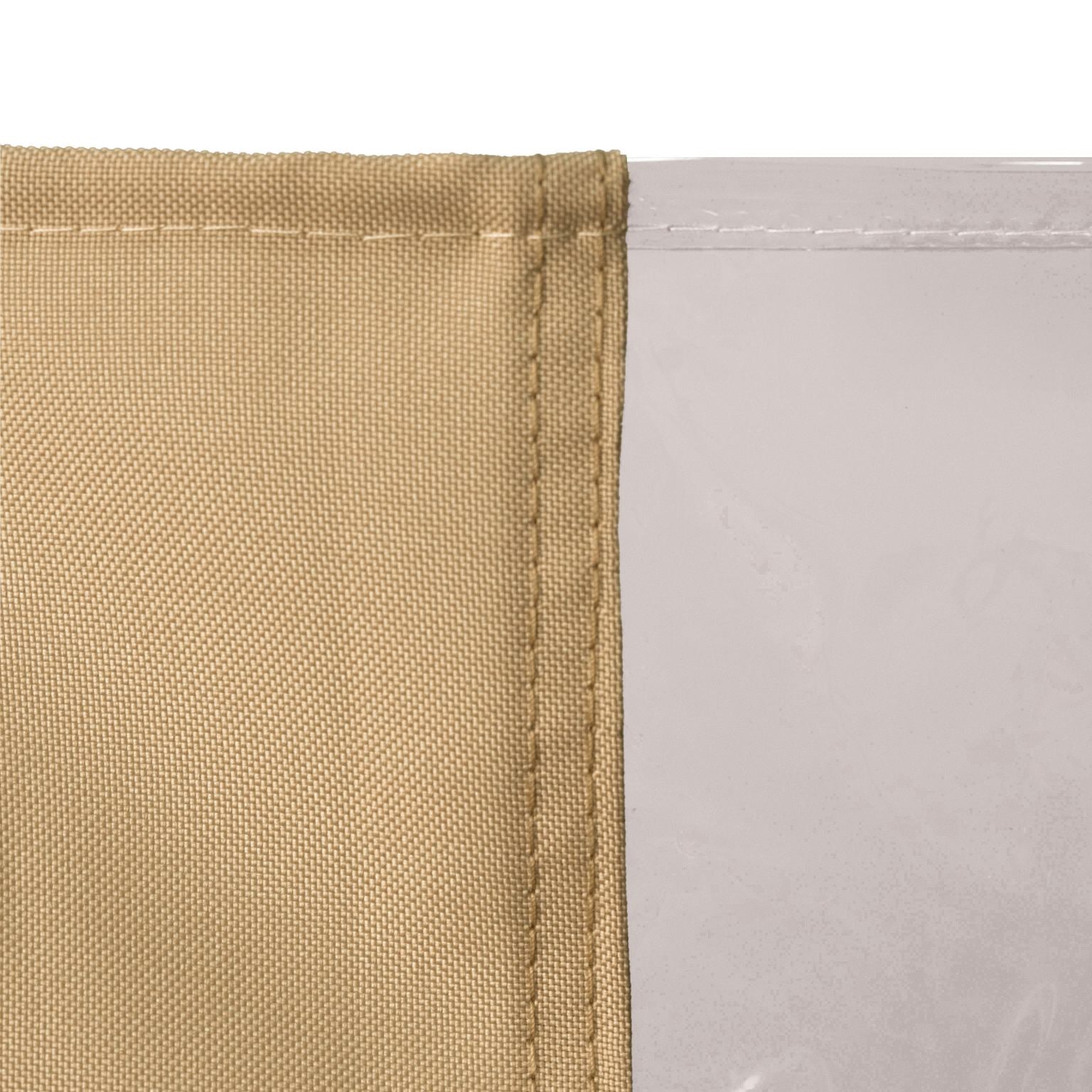 12mil Top & Bottom Grommet Canvas Curtain with PVC Panel for Insulation Patio Cover and Garage Door Insulation, 1 Panel