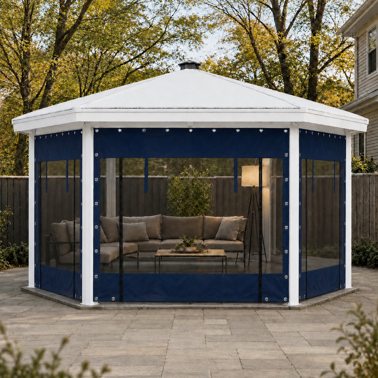 12mil Clear PVC Zipper Door Patio Enclosure Panel