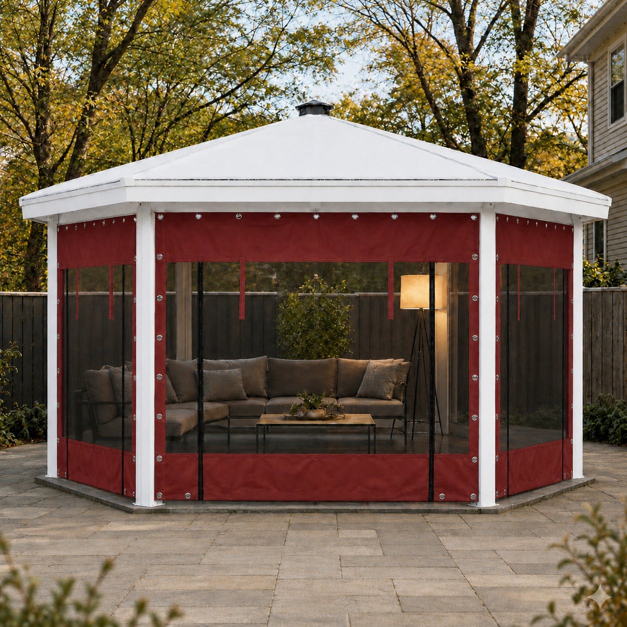 12mil Clear PVC Zipper Door Patio Enclosure Panel