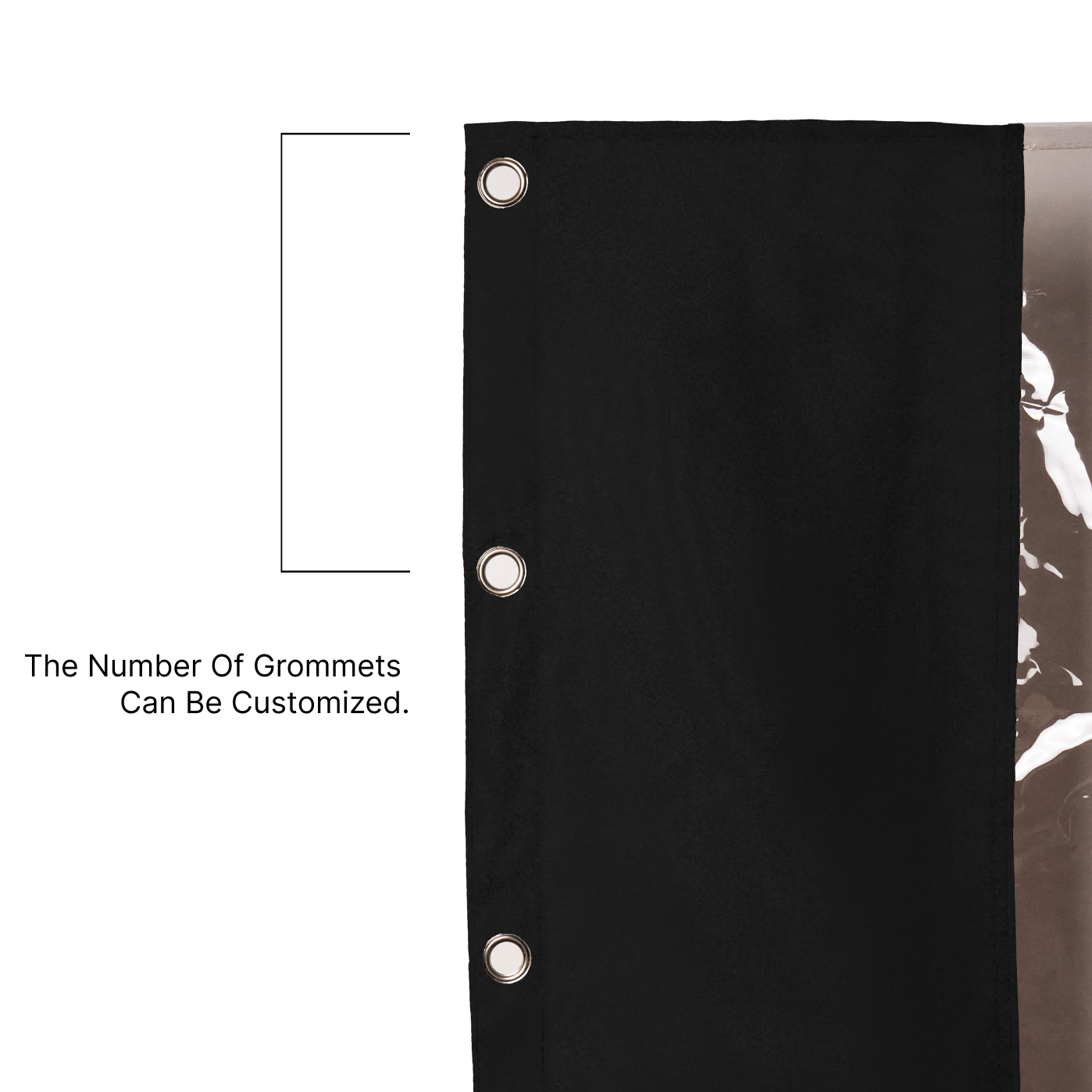 12mil Top & Bottom Grommet Canvas Curtain with PVC Panel for Insulation Patio Cover and Garage Door Insulation, 1 Panel
