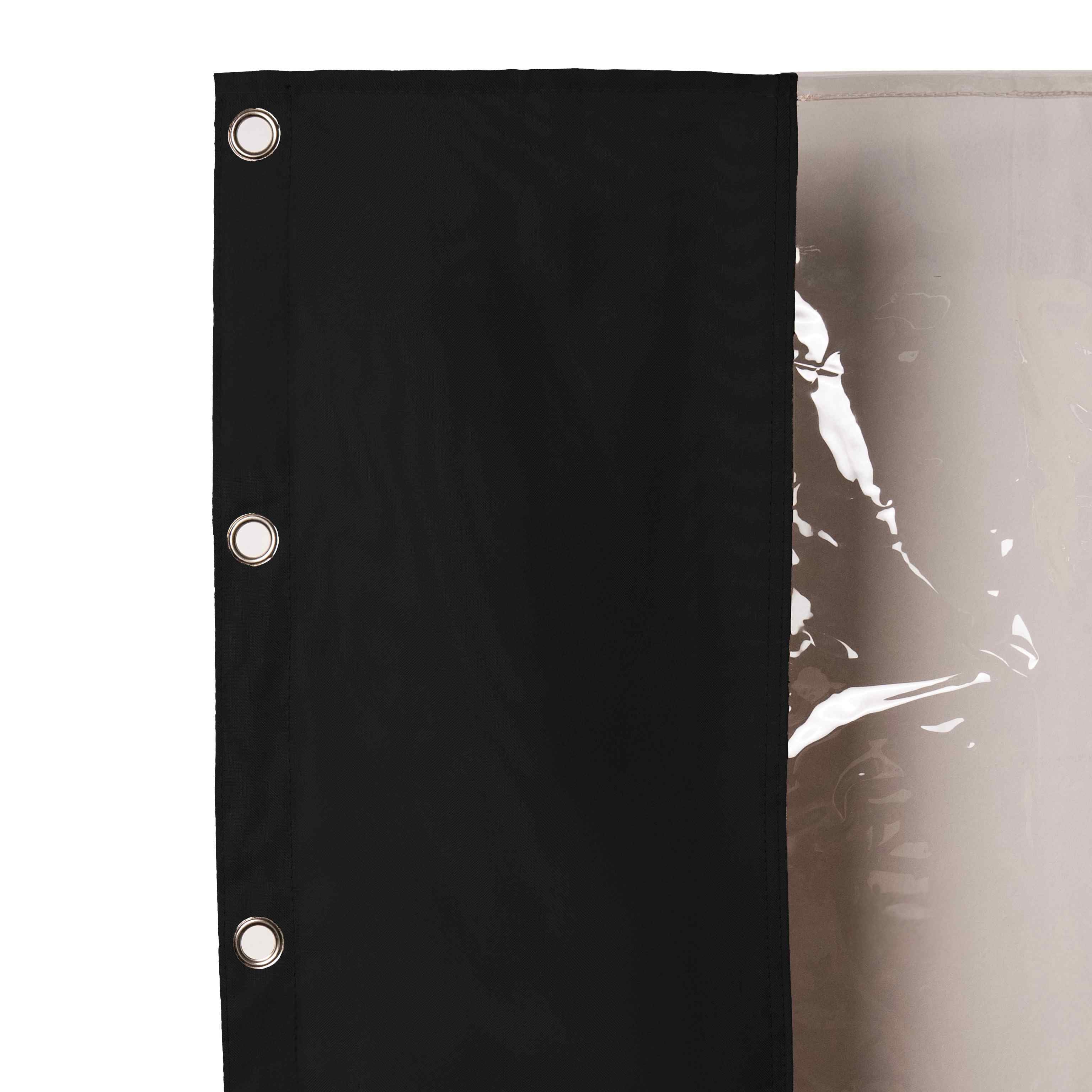 12mil Top & Bottom Grommet Canvas Curtain with PVC Panel for Insulation Patio Cover and Garage Door Insulation, 1 Panel