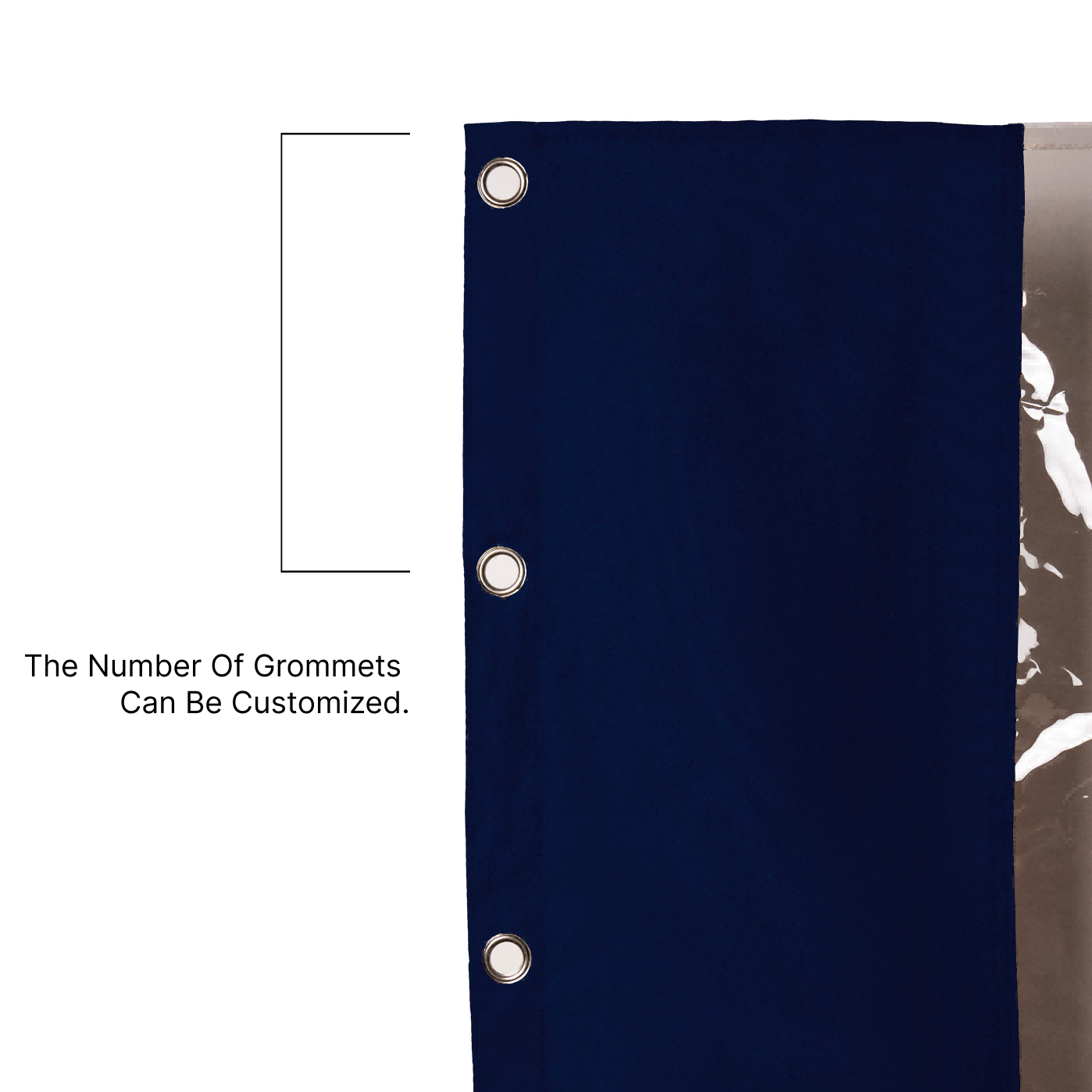12mil Top & Bottom Grommet Canvas Curtain with PVC Panel for Insulation Patio Cover and Garage Door Insulation, 1 Panel