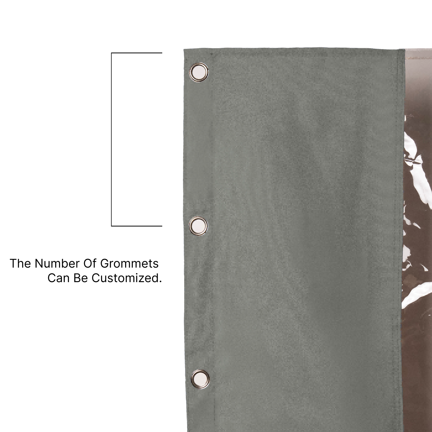 12mil Top & Bottom Grommet Canvas Curtain with PVC Panel for Insulation Patio Cover and Garage Door Insulation, 1 Panel