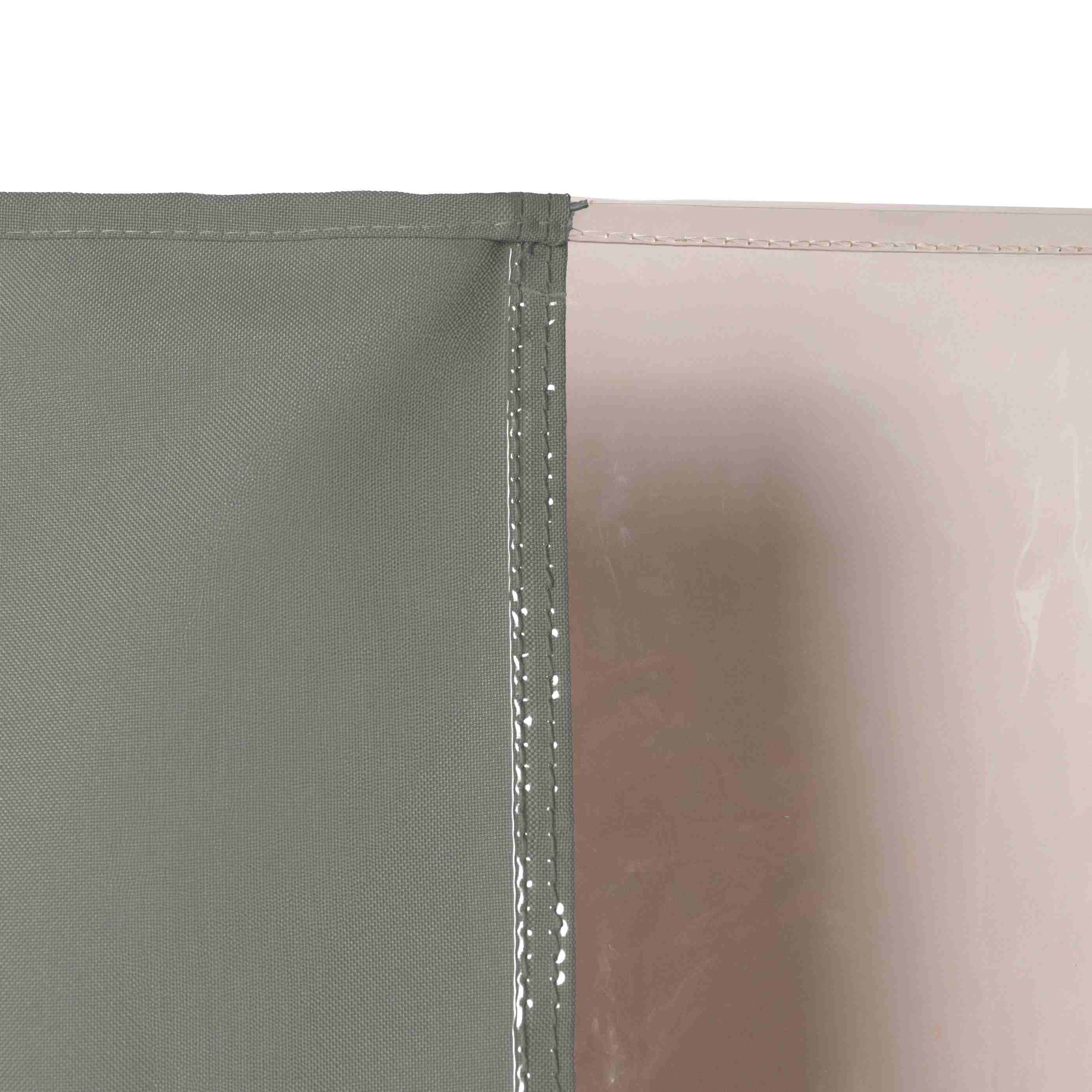 12mil Top & Bottom Grommet Canvas Curtain with PVC Panel for Insulation Patio Cover and Garage Door Insulation, 1 Panel
