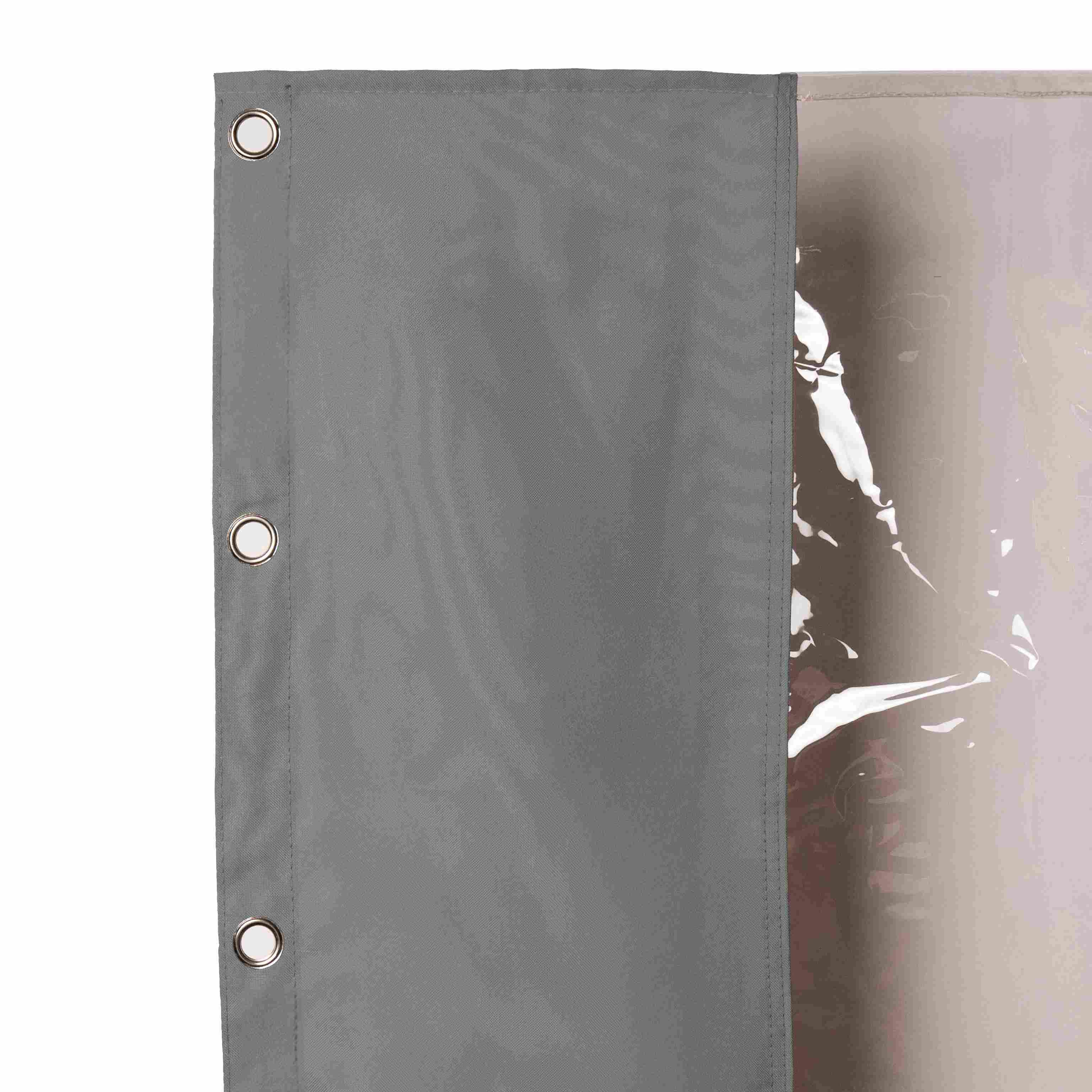 12mil Top & Bottom Grommet Canvas Curtain with PVC Panel for Insulation Patio Cover and Garage Door Insulation, 1 Panel