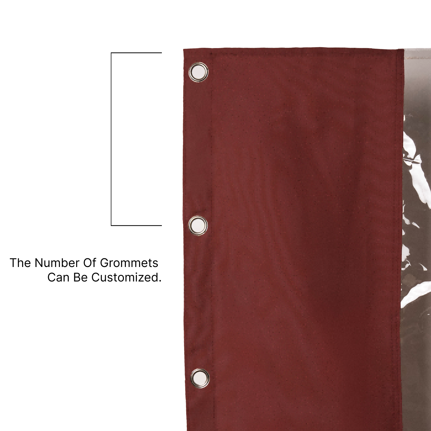 12mil Top & Bottom Grommet Canvas Curtain with PVC Panel for Insulation Patio Cover and Garage Door Insulation, 1 Panel