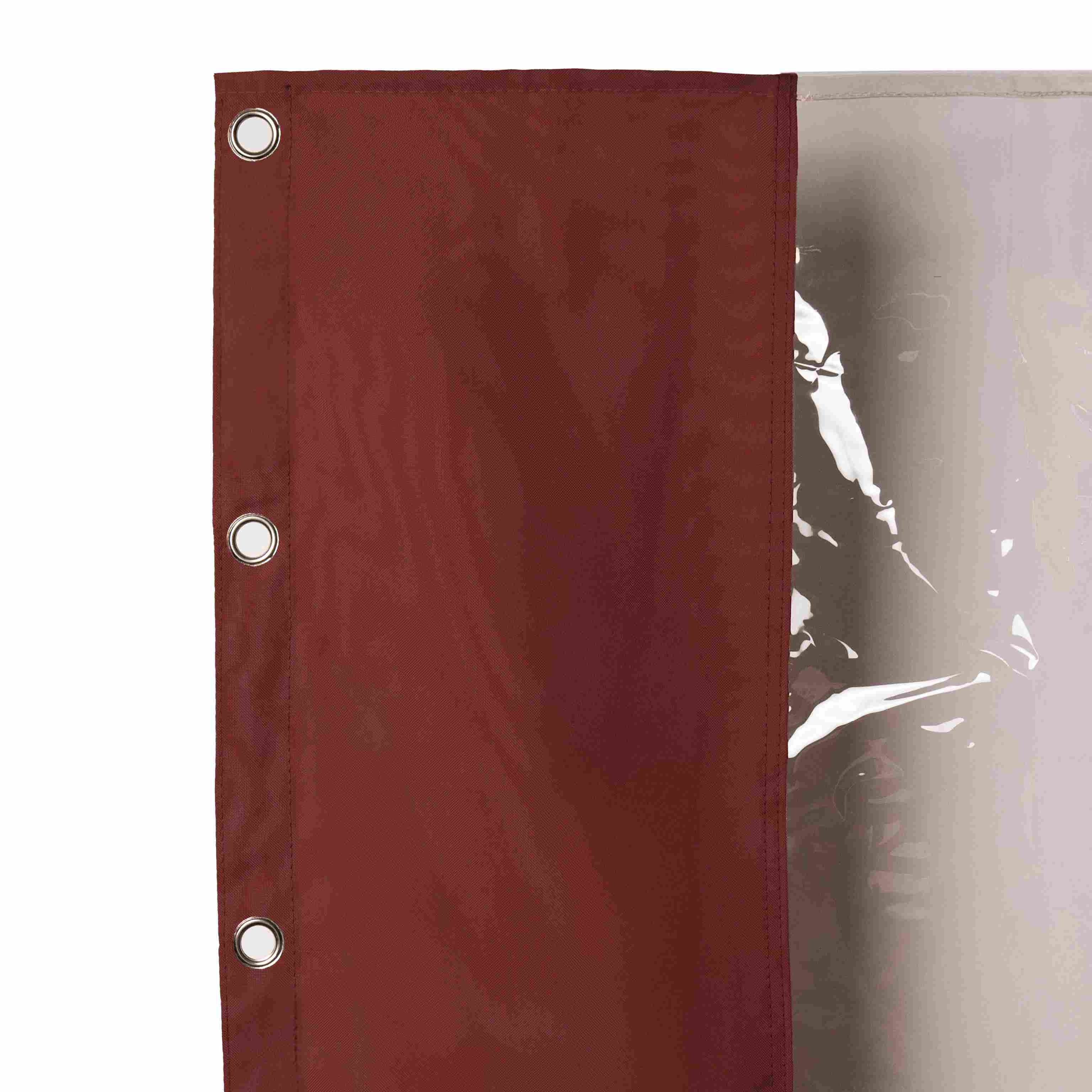 12mil Top & Bottom Grommet Canvas Curtain with PVC Panel for Insulation Patio Cover and Garage Door Insulation, 1 Panel
