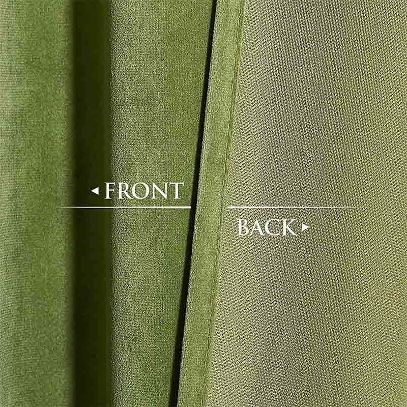 Rod Pocket Noise Reducing Luxury Blackout Velvet Curtains For Living Room, Bedroom 2 Panels