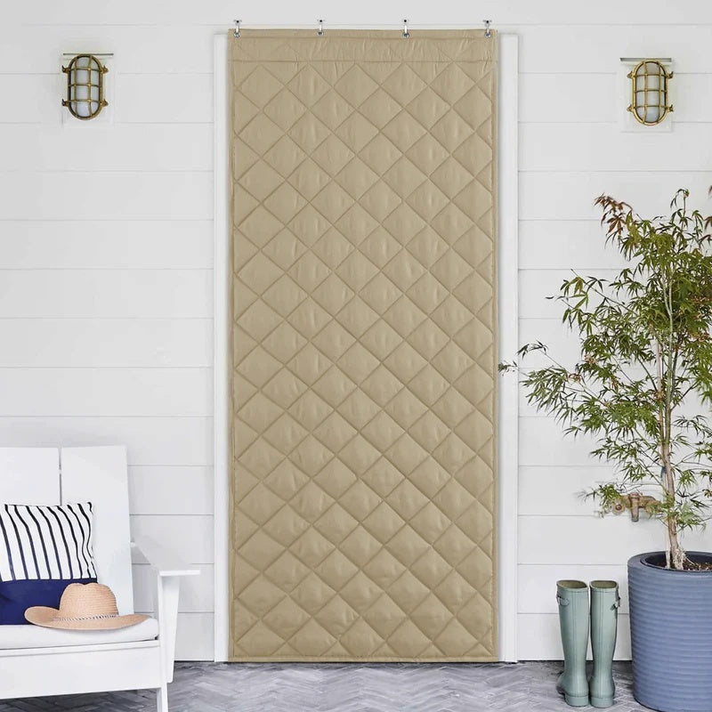 Winter Thicken Cotton Blackout Thermal Insulated Door Curtain For Living Room, Bedroom 1 Panel
