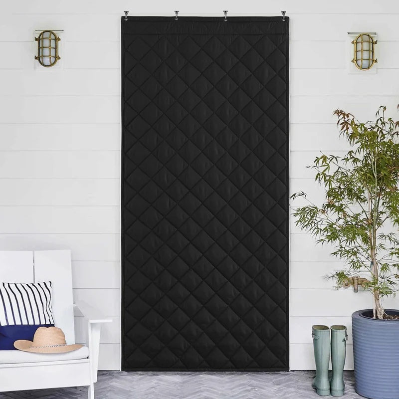 Winter Thicken Cotton Blackout Thermal Insulated Door Curtain For Living Room, Bedroom 1 Panel