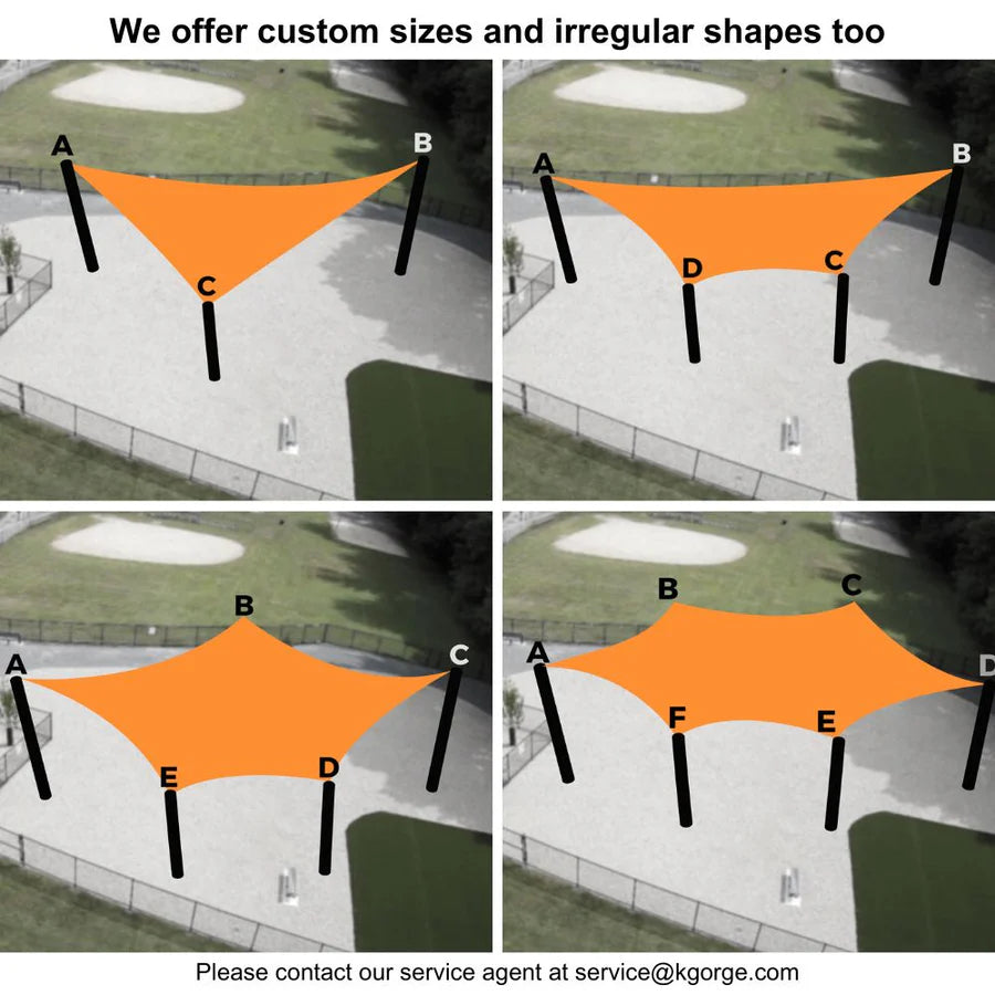 Clearance Sale Outdoor Waterproof Rectangle Sun Shade Sail for Patio/Pool