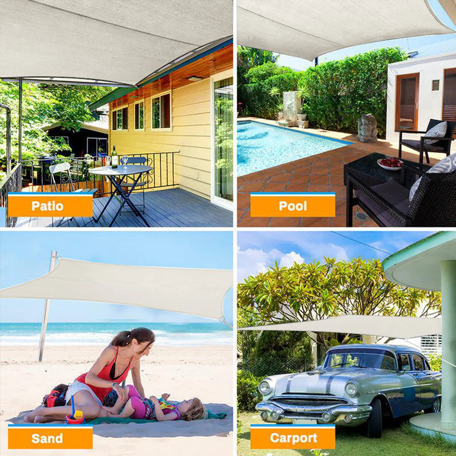 Clearance Sale Outdoor Waterproof Rectangle Sun Shade Sail for Patio/Pool
