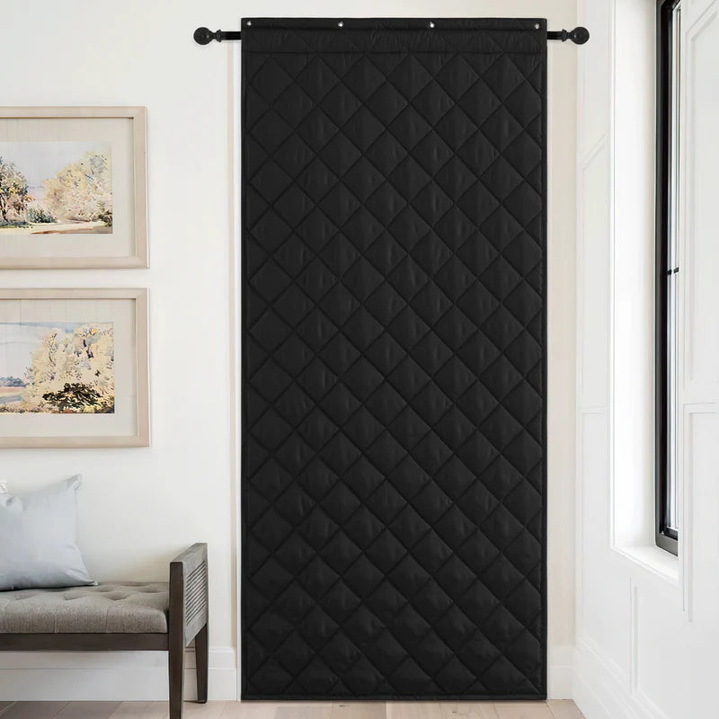 Winter Thicken Cotton Blackout Thermal Insulated Door Curtain For Living Room, Bedroom 1 Panel