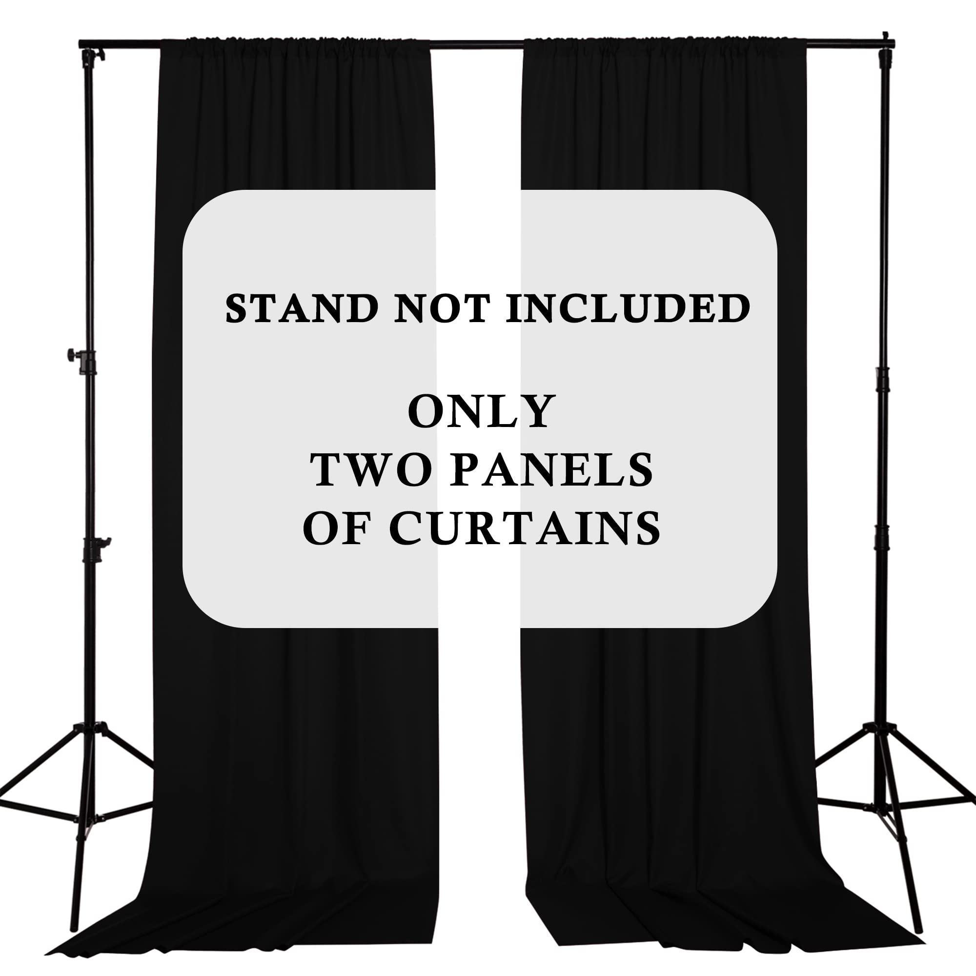 5 x 10 ft Backdrop Curtains for Parties Waterproof Home Theater Studio Backgrounds Wedding Stage Stand Panels 2 Panels