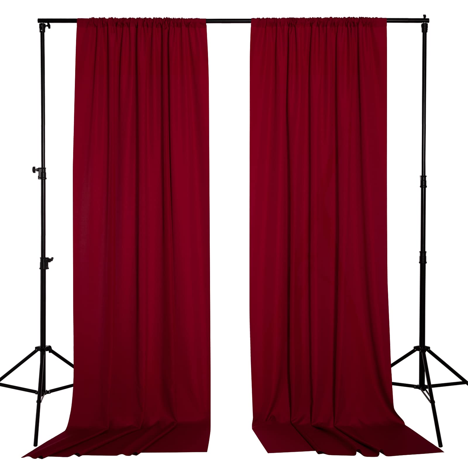 5 x 10 ft Backdrop Curtains for Parties Waterproof Home Theater Studio Backgrounds Wedding Stage Stand Panels 2 Panels