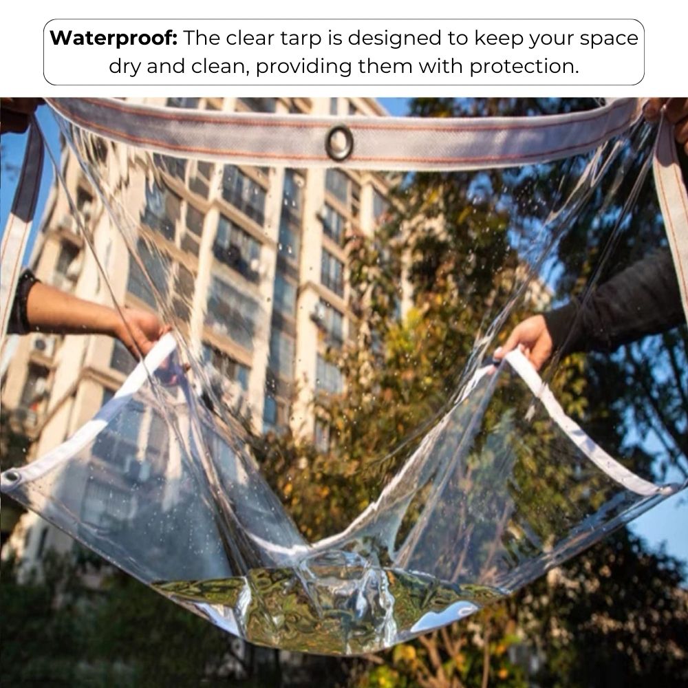 Waterproof Outdoor Clear Vinyl Curtains for Patios, Pergola, Gazebo