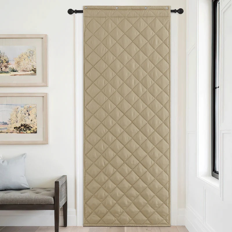 Winter Thicken Cotton Blackout Thermal Insulated Door Curtain For Living Room, Bedroom 1 Panel
