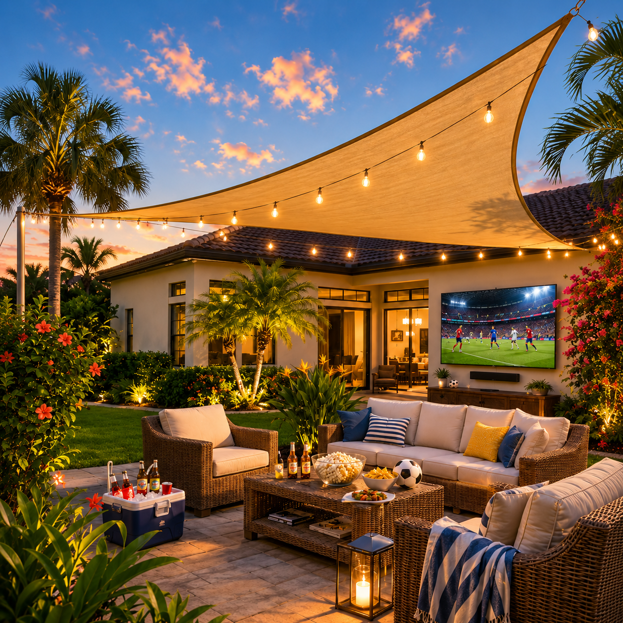 HDPE Triangle Sun Shade Sail with Steel Cable