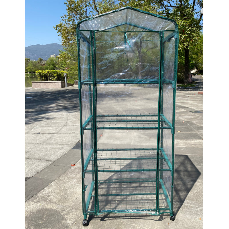 [KGORGE Plus] 4 Tiers Indoor Outdoor Mini Greenhouse With wheels-Use in Any Season for Plants