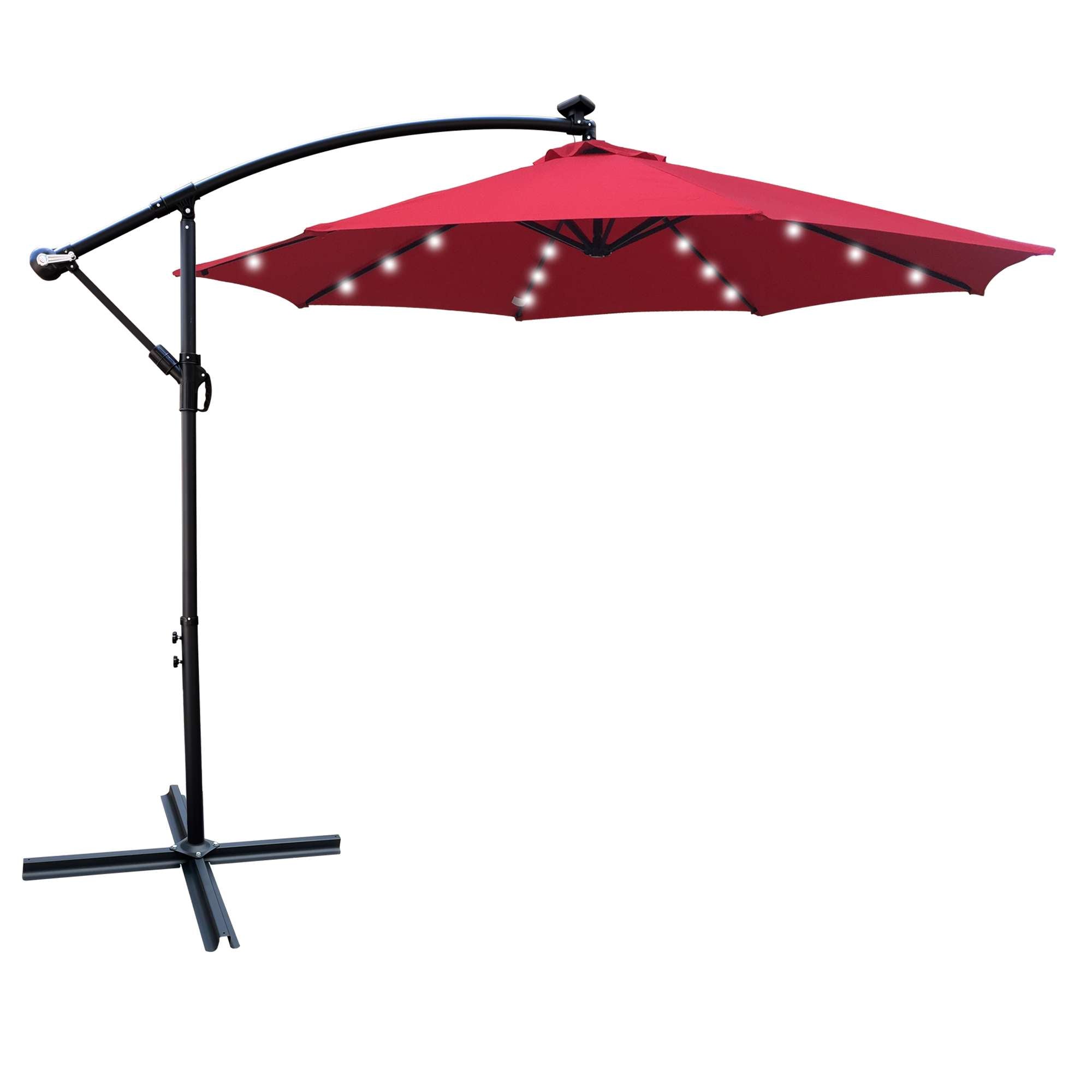 [KGORGE Plus] 10 ft Outdoor Patio Umbrella Solar Powered LED Lighted for Garden Backyard Pool