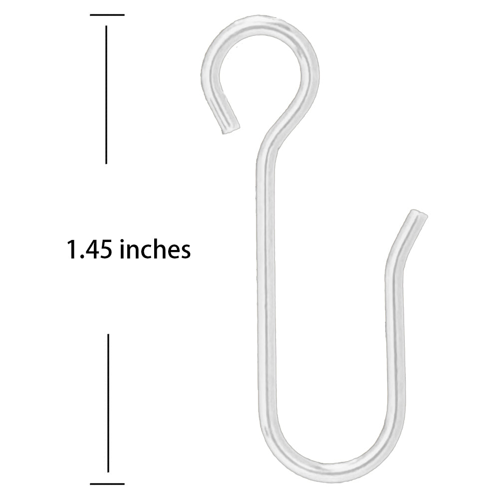 Single 1.45 inch heavy duty metal curtain hook, an accessory for custom curtain track systems, ideal for outdoor curtains.