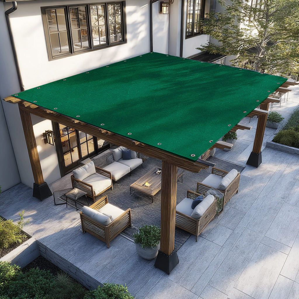Outdoor HDPE Breathable Cover Shade Sail with Grommets for Pergola
