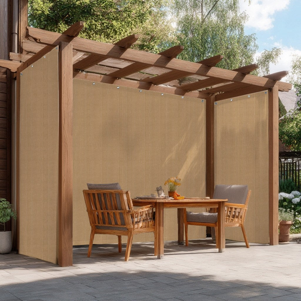 Outdoor HDPE Breathable Mesh Tarps with Grommets for Patios