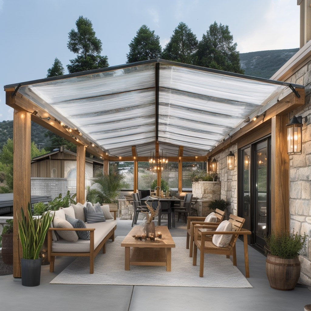 30mil Outdoor Clear Tarps with Grommets PVC Insulation Shed Cloth for Patios, Porch, Screen Rooms, Gazebos