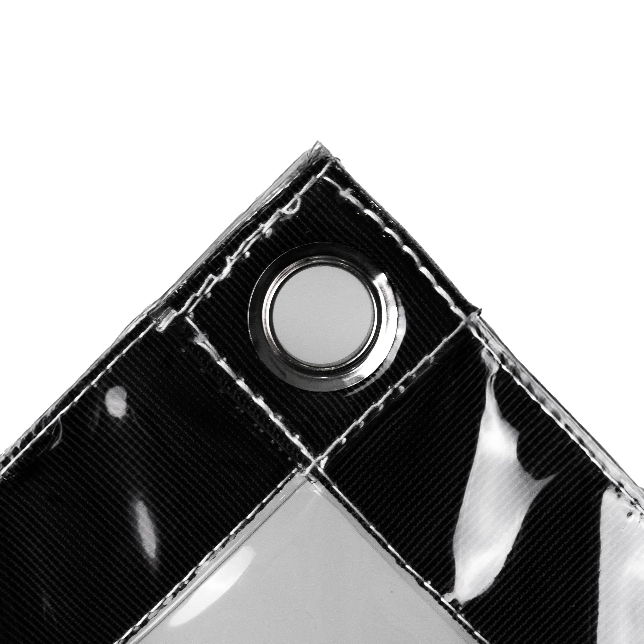 12mil Outdoor Clear Tarps with Grommets PVC Insulation Shed Cloth for Patios, Porch, Screen Rooms, Gazebos
