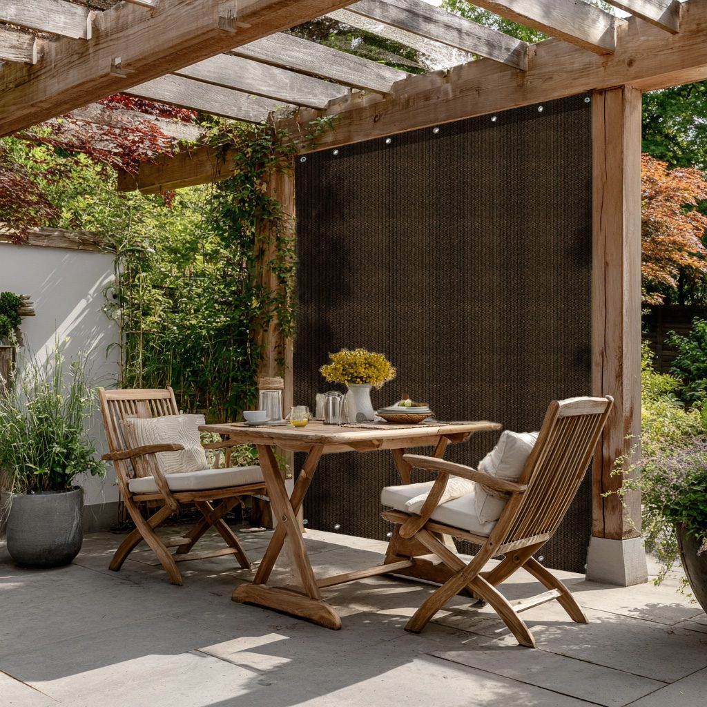 Outdoor HDPE Breathable Mesh Tarps with Grommets for Patios