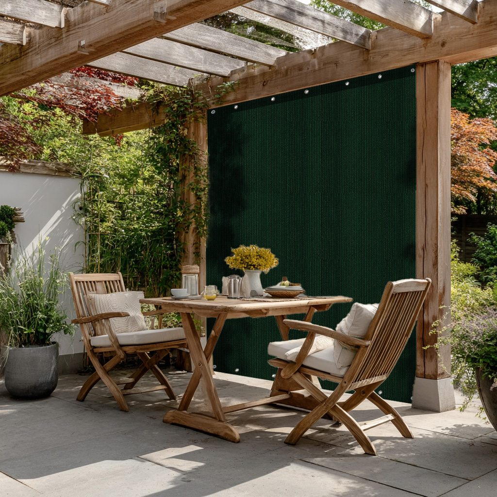 Outdoor HDPE Breathable Mesh Tarps with Grommets for Patios