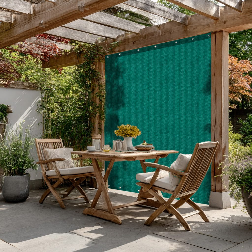 Outdoor HDPE Breathable Mesh Tarps with Grommets for Patios