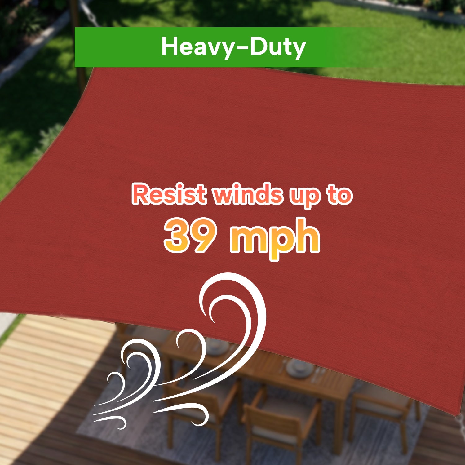 Outdoor Waterproof Rectangle Sun Shade Sail for Patio/Pool