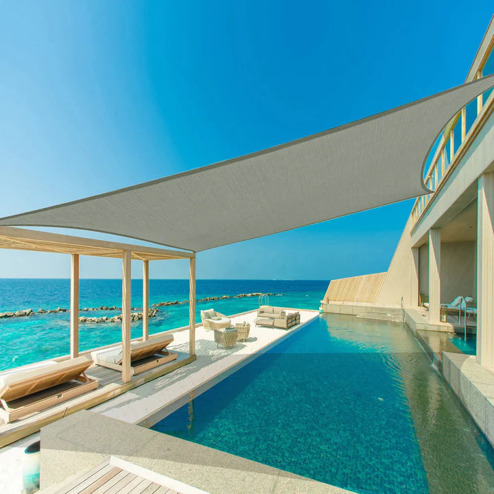 Large Size Sun Shade Sail Heavy Duty Durable Fabric Cloth Waterproof Awning Canopy for Patio and Garden