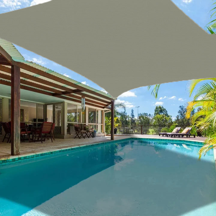 Outdoor Waterproof Sun Shade Sail Opaque Privacy Protection Canopy for Patio , Garden, Backyard Lawn